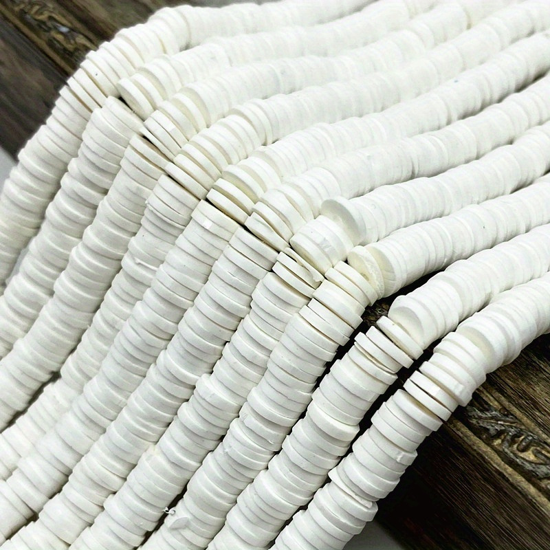 Flat Round Polymer Clay Colorful Beads for Handmade Jewelry Making