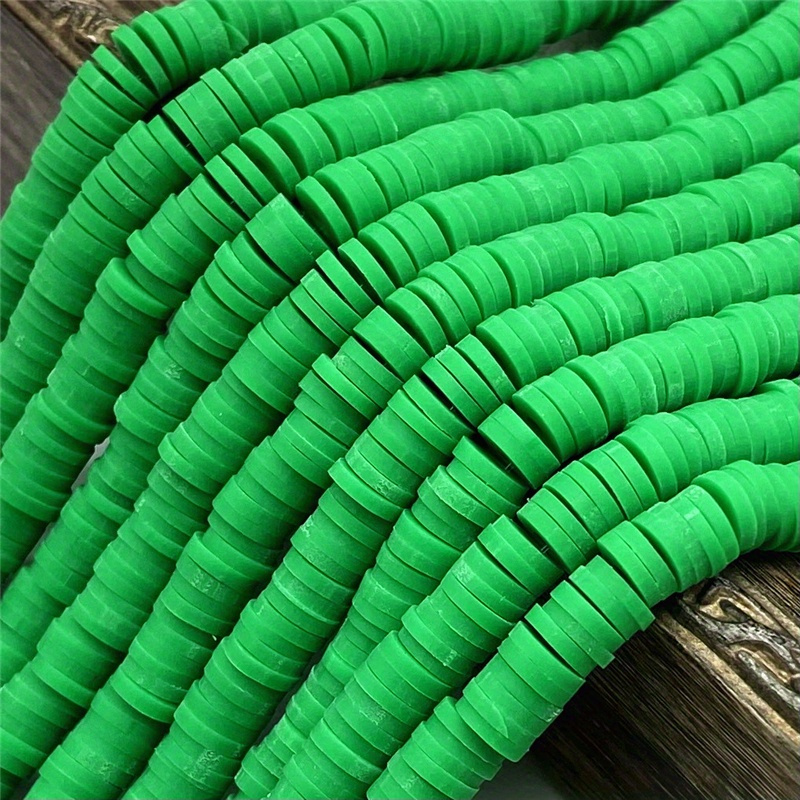 Flat Round Polymer Clay Colorful Beads for Handmade Jewelry Making