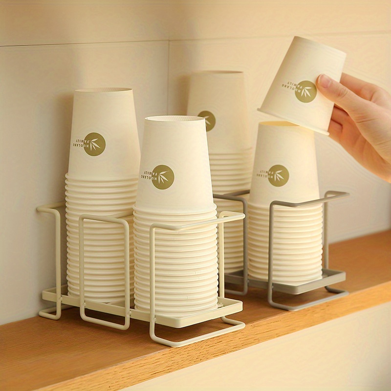  Wnvivi Dispensador de vasos, dispensador de vasos de papel para  ventana visible, soporte de taza montado en la pared que ahorra espacio  para vasos de papel y plástico desechables (blanco) 