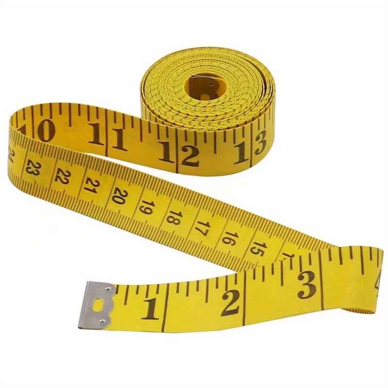 Mètre ruban à coudre doux double échelle 150 cm avec bouton pour le corps  et la circonférence pour les couturiers, les artisans et les ménages (1