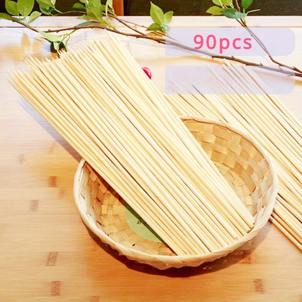 Paquet de 88 piques à brochette 25 cm en bambou pour barbecue