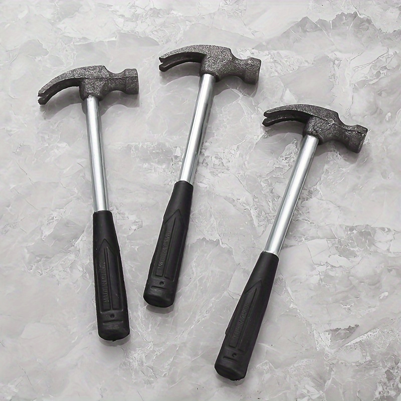 1pc Artificial Leather Hammer, Rubber Black Rubber Hammer, Leather Hammer,  Rubber Wooden Handle Hammer, Shelf Hammer