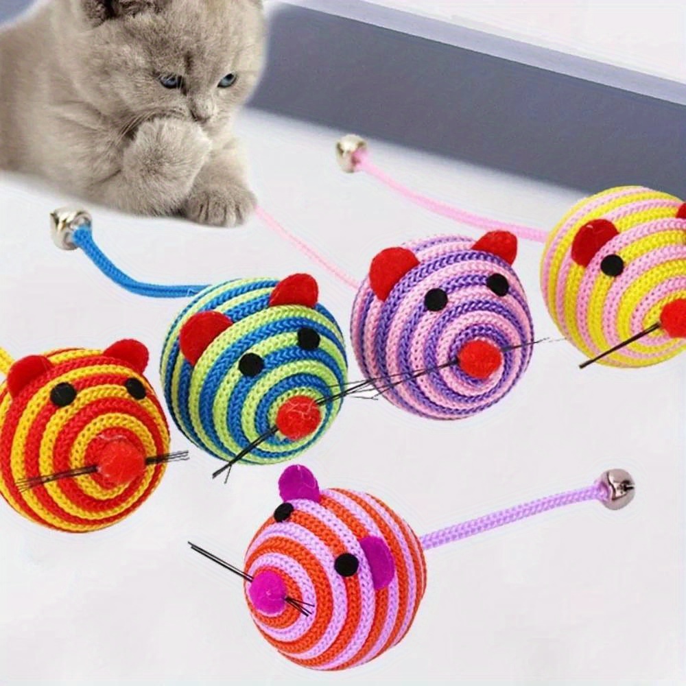 1pc 4pcs 1pc 1pc Interactive Cat Toy Set with Pulley Fishing Rod,  Replacement Heads, Bell Ball, and Plush Mouse - Entertain and Exercise Your  Cat for