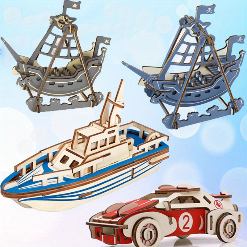 

1pc Wooden Assembled Three-dimensional Simulation Model Handicraft, Processing Lifeboat Puzzle Simulation Ornament Souvenir Creative Gift