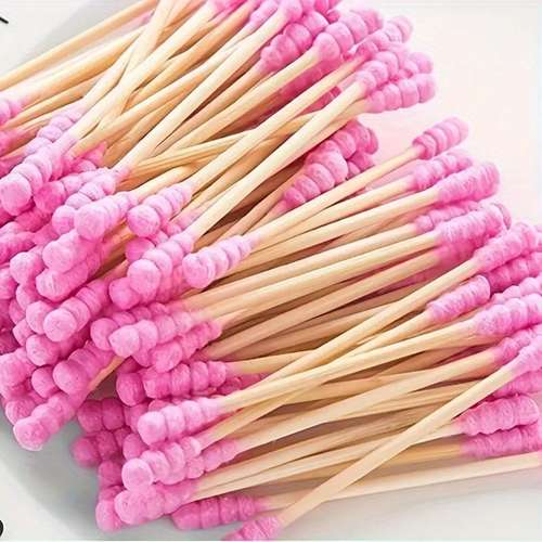100pcs Premium Double-Headed Cotton Swabs For Effective Ear And Nose Cleaning And Makeup Application