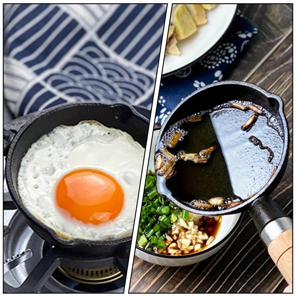 EDDGE Sartén antiadherente olla de hierro fundido sartenes antiadherentes  molde de huevo mini huevos de desayuno para cocina de inducción de gas