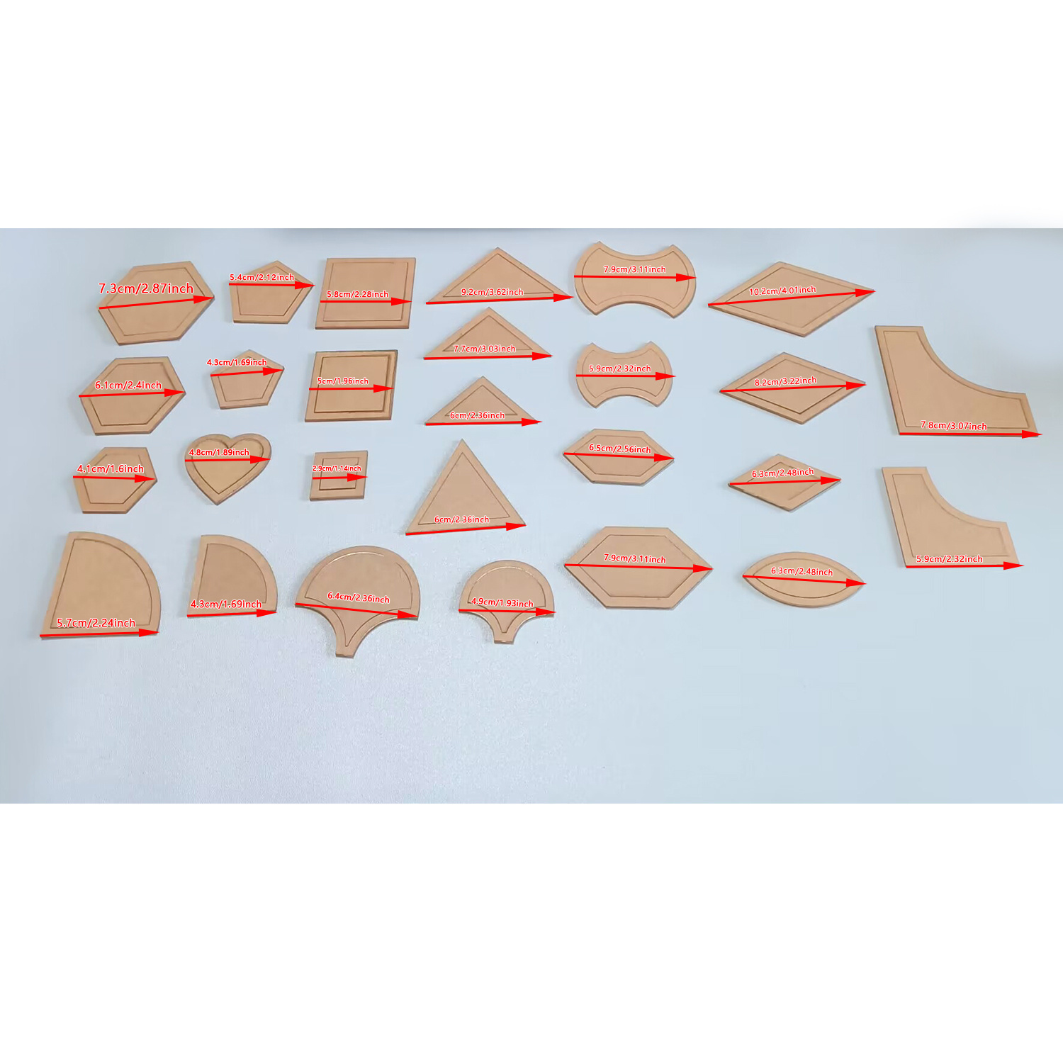 27pcs/set Righello In Acrilico Righello Da Cucito Taglio Di Tessuti Strumenti  Per Il Quilting Righello