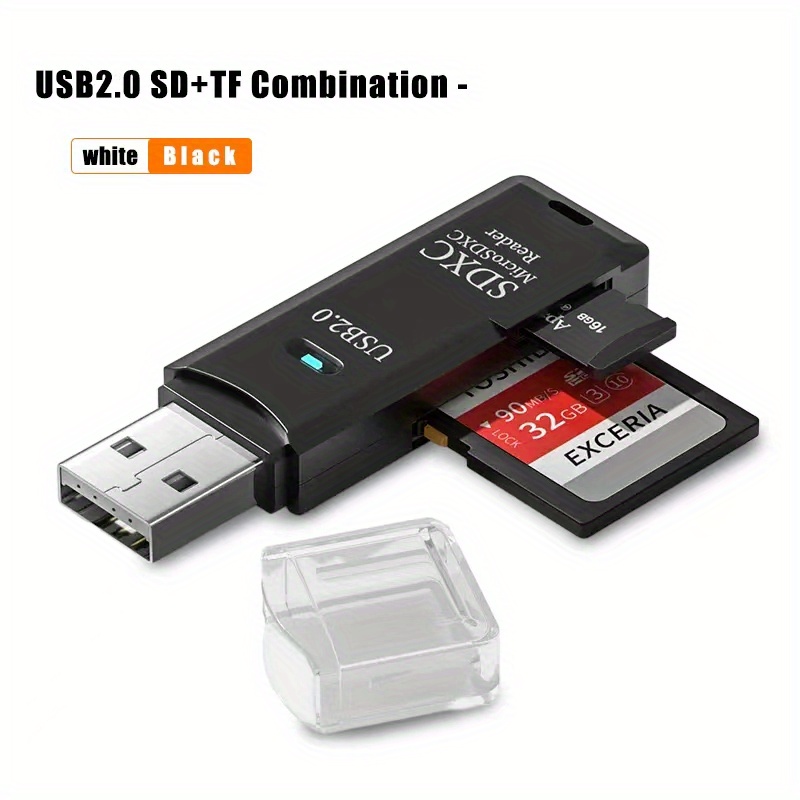 

Lecteur de carte Mini SD/TF USB3.0, lecteur de carte Mini SD USB2.0, transfert de photos et de données de la mémoire de l'appareil photo vers votre ordinateur.