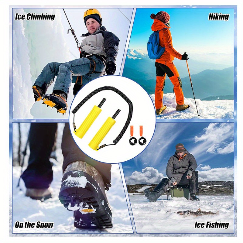 Retractable Ice Pick With Whistle Flexible Fishing Safety - Temu