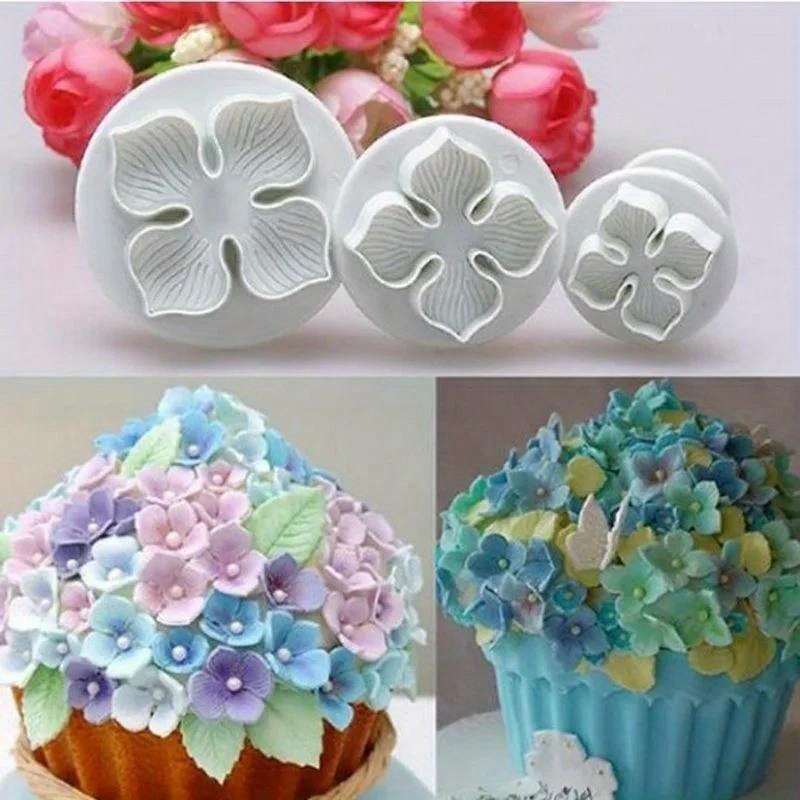 Mini Flower Cookie Plunger Cutters Plum Fondant - Temu