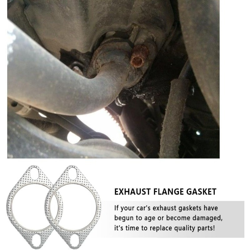 Car Exhaust Gasket 2 bolt Exhaust Flange Gasket Replacement - Temu