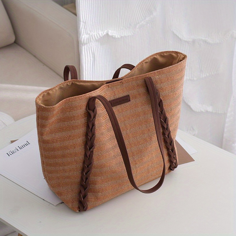 Large Capacity Bucket Bag Women s Vintage Tote Bag Wide Temu