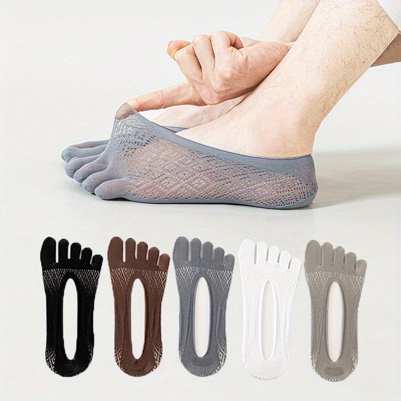 Men's Cotton Toe Socks Five Finger Socks cotton breathable Comfort  Cushioned Low Cut Running sport Socks Casual socks