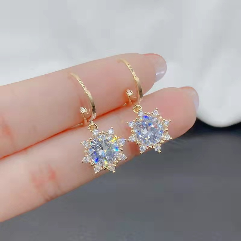 creative and exquisite sunflower earrings versatile and simple style earrings birthday party anniversary gift details 0