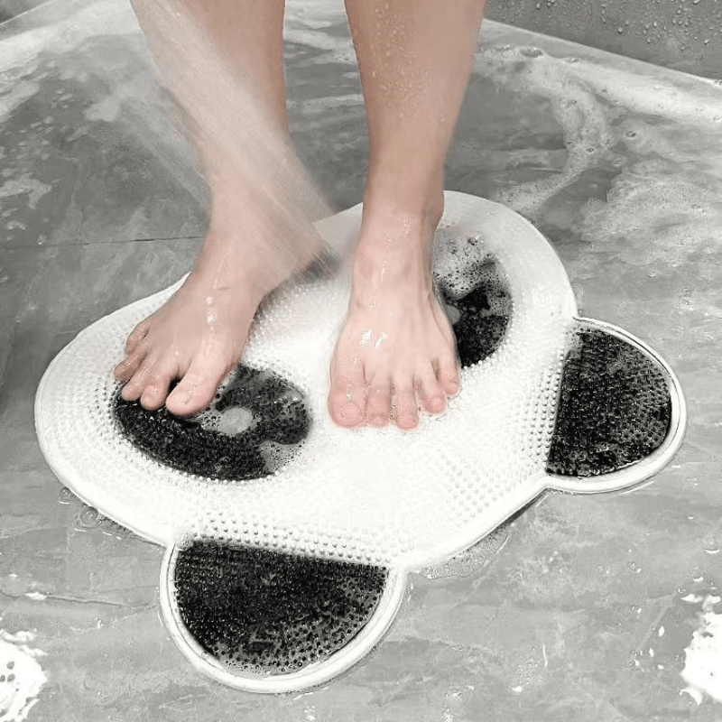 1pc Panda silicone massage pad for bathroom shower, exfoliating pads for  feet and back, suction cups, non slip pads, lazy people to remove dead skin