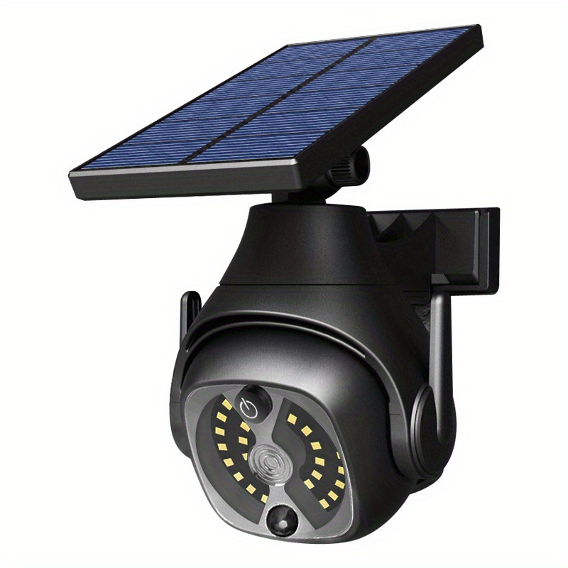 Cámara Falsa Vigilancia Exterior - 80 Luces LED - Sensor de Movimiento -  Resistente al Agua y Polvo - Auto Recarga Solar : : Electrónica