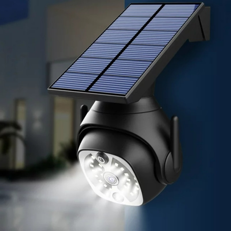 Luz Solar Exterior, Cámara Ficticia Seguridad Monitor Pir Sensor