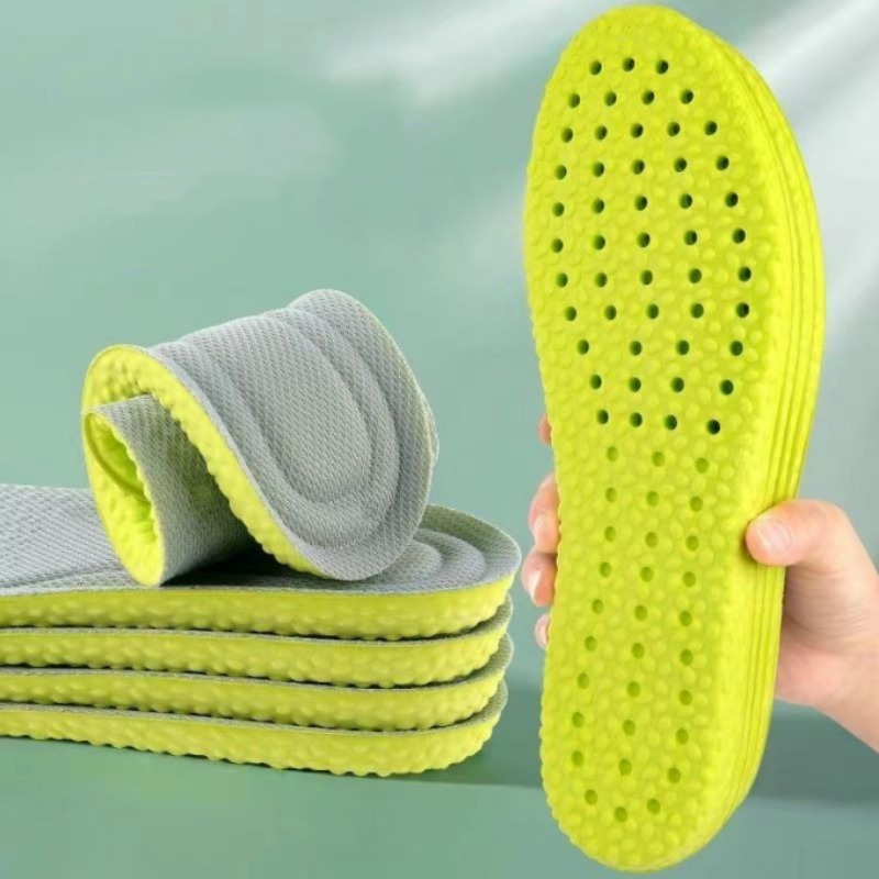 

1/3/5pairs Wormwood Deodorant Insoles, Men's And Women' Soft Bottom Long-staying Sports Breathable Anti-odor Shock-absorbing Insoles