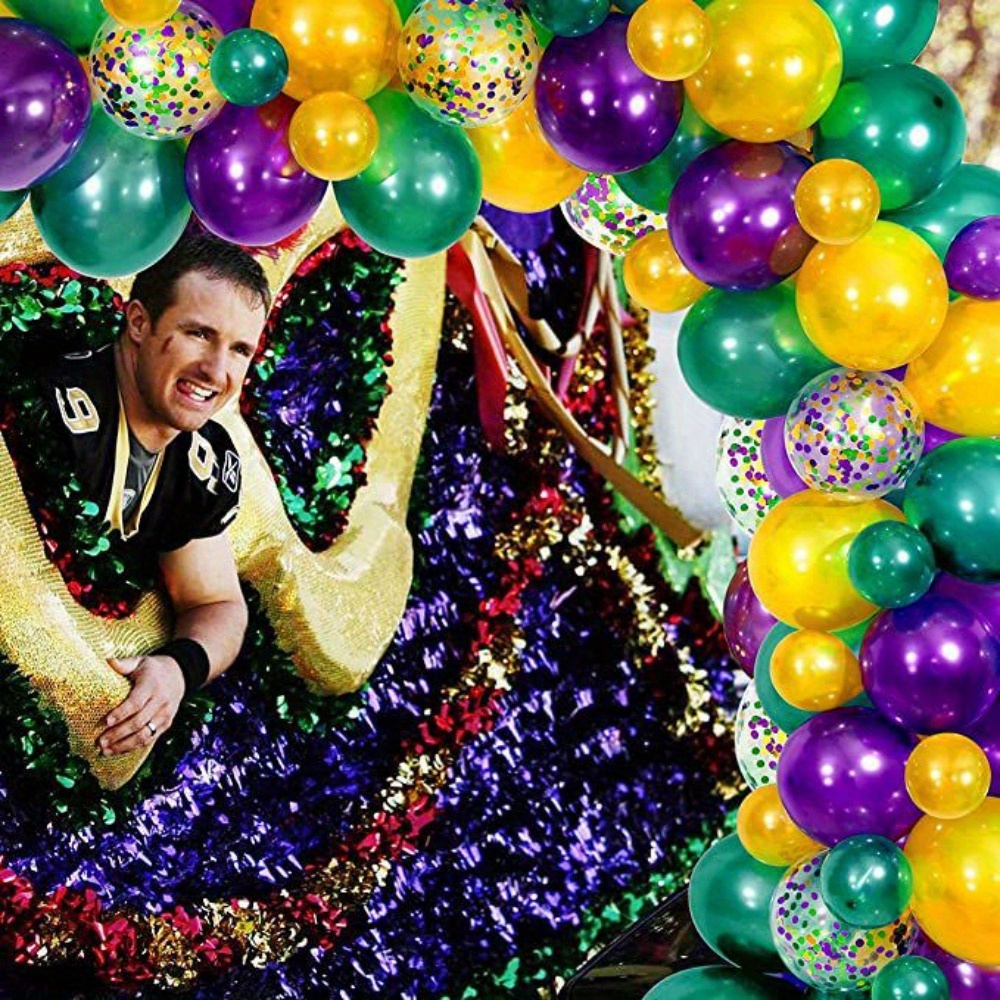 Set Kit Arco Guirnalda Globos Mardi Gras Fat Tuesday - Temu Chile