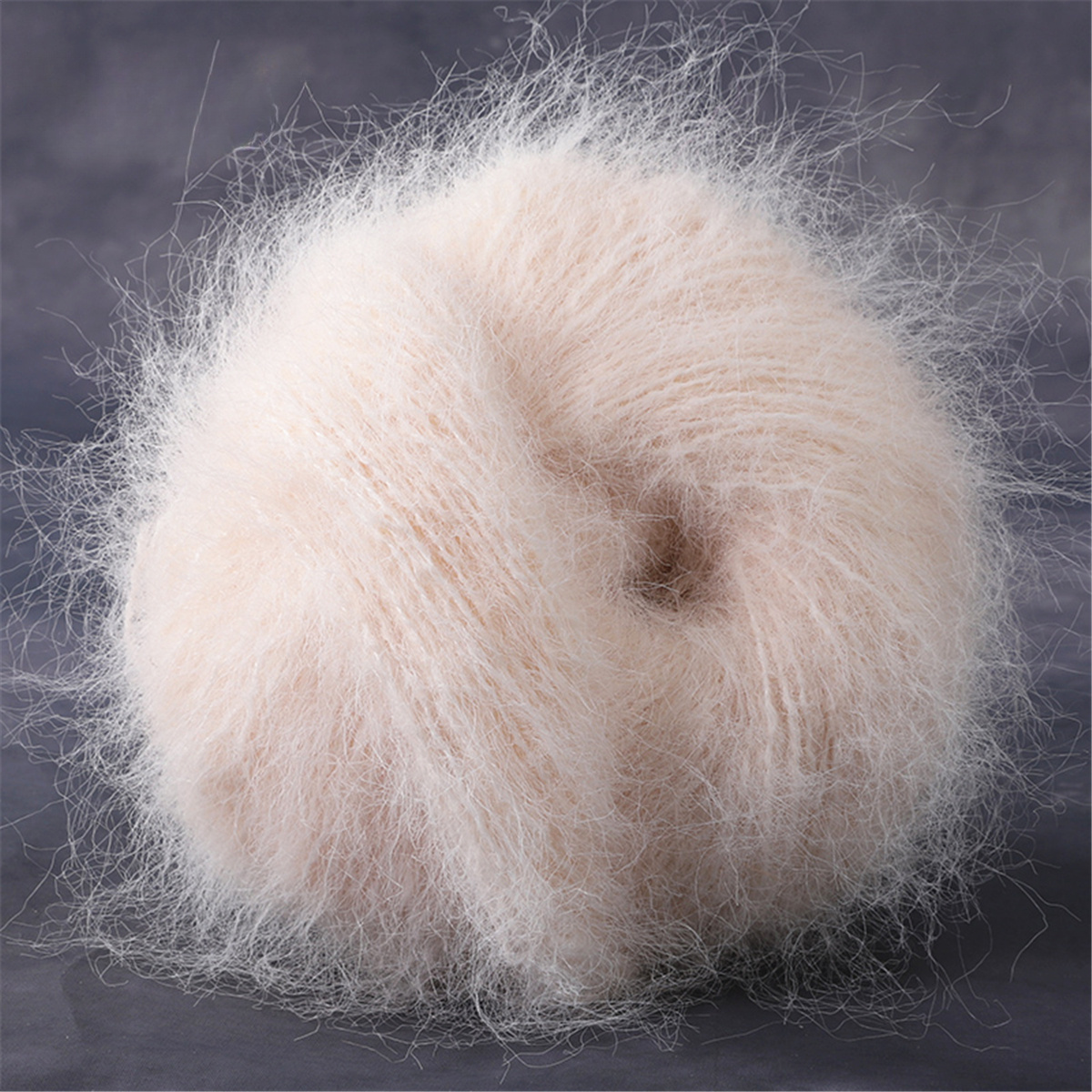 6pcs Fil De Laine Angora Rabbit 30,00%, Nylon 70,00%, Doux Et