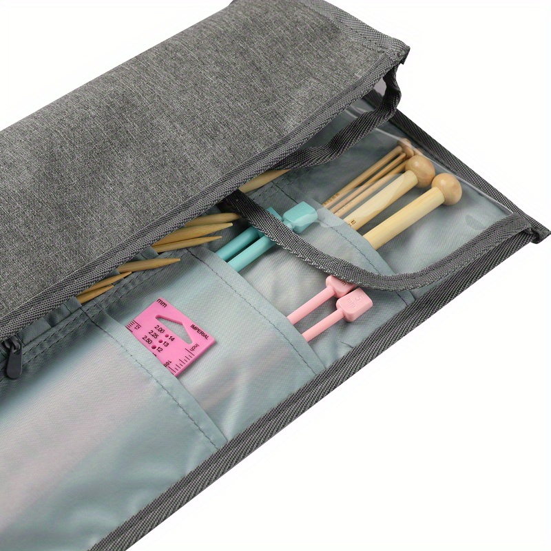 Folding Storage Bag Knitting Tool Storage Bag Crochet Hook - Temu