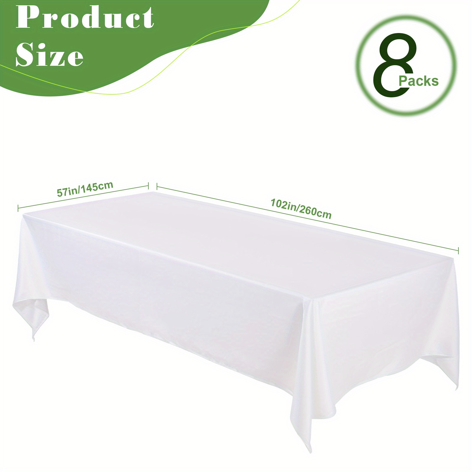 Mantel blanco para mesa rectangular