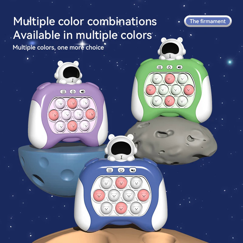 Montessori Toys Quick Push Bubbles Game Console Whack-a-mole Fidget Toys  Finger Sensory Antistress For Kids Birthday Gift, Blue 