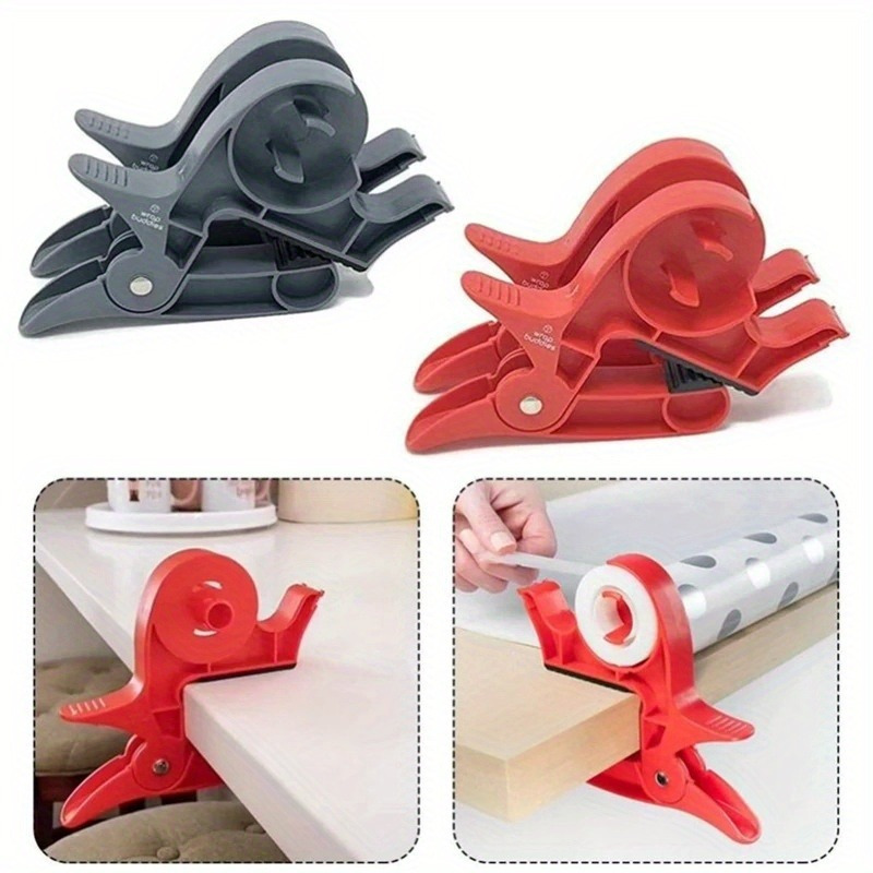 1 Pairs Wrap Buddies Tabletop Gift Wrapping Tool Tape Dispenser Paper Roll  Holder Clip