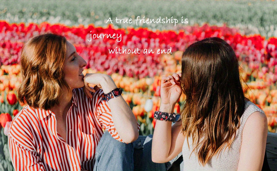 Scrunchie Band for Apple Watch - Cute Printed Elastic Solo Loop Band in Beige, Pink, Green, White, and Brown, Compatible with Series 8, 7, 6, 5, 4, 3, 2, 1 SE, Available in Sizes 38mm, 40mm, 41mm, 42mm, 44mm, 45mm, Bracelet for Apple Watch