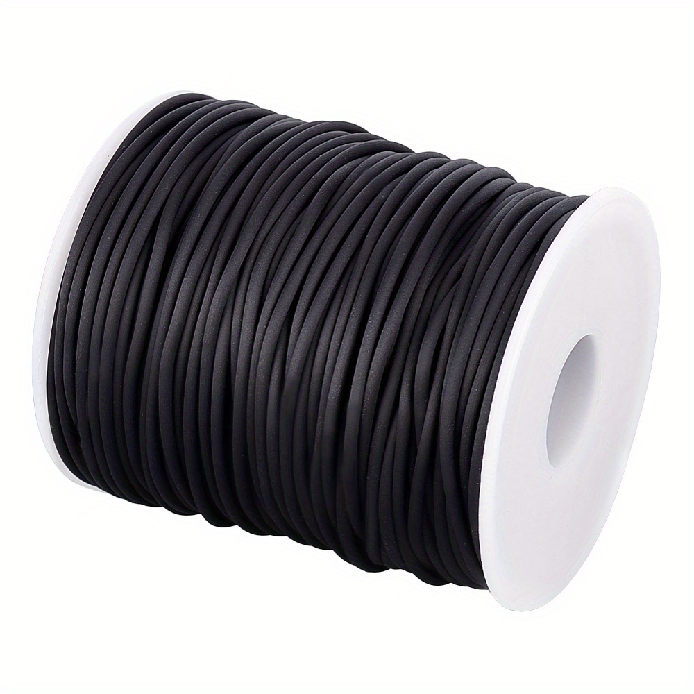 54.68 Yards Solid Rubber Cord Black Plastic Rope Hollow - Temu