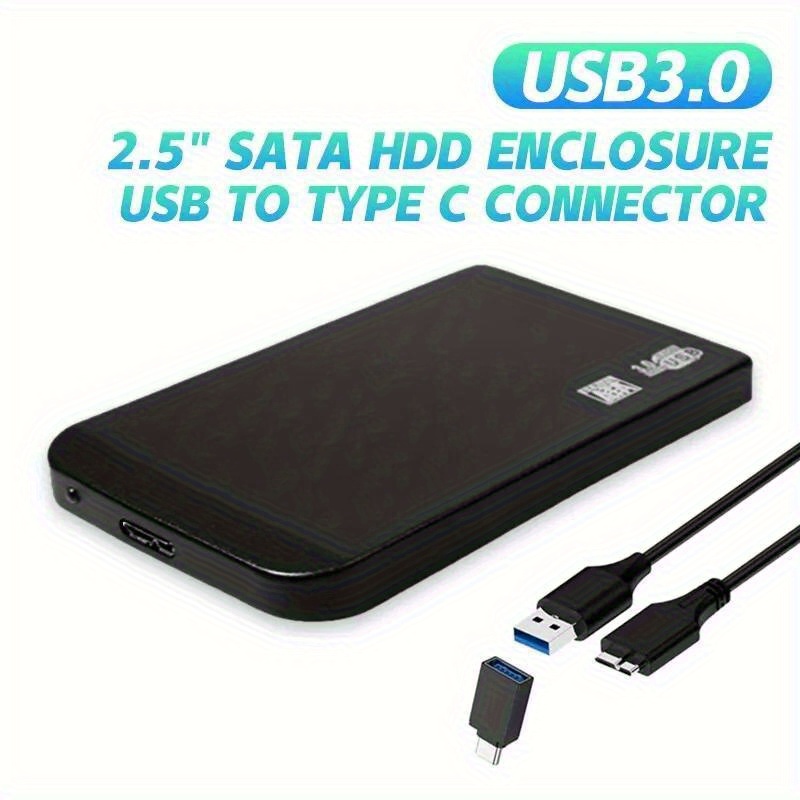 TYPE-C USB 2.0/3.0/3.1 Transparent sans outil 2.5 pouces Gen2 10/5Gbps SATA  III