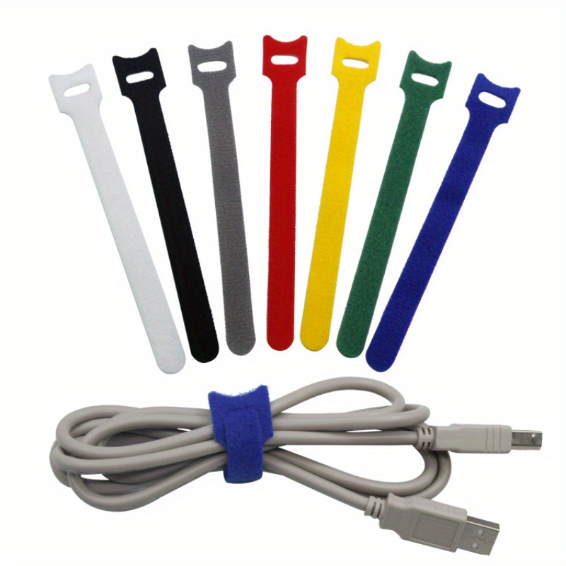 Cable Organizer Wire Winder T Buckle Strap Nylon Loop Wrap - Temu