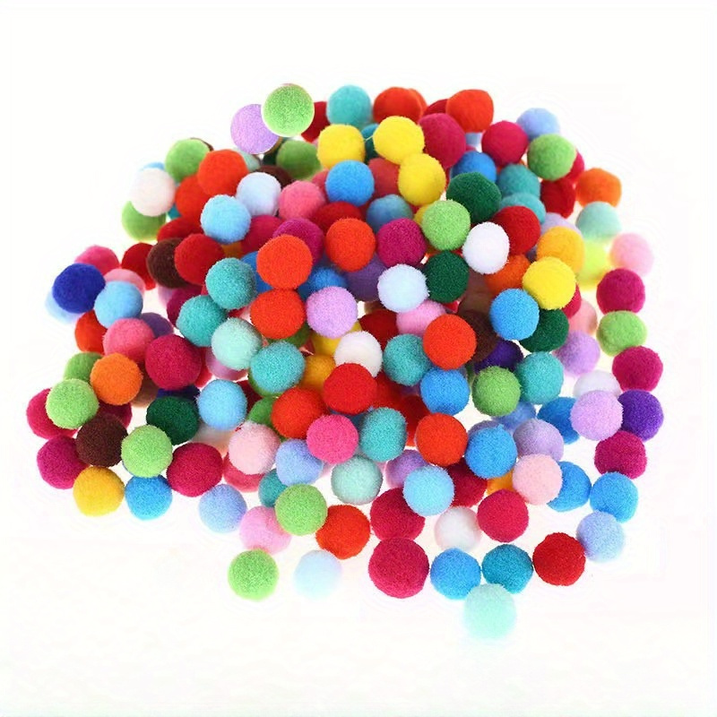 300pcs/500pcs 0.39inch Colorful Pom Pom Balls, Plush Velvet Balls For Arts  And Crafts, Handcraft Pom Pom Balls, Holiday Decoration, Christmas Decorati