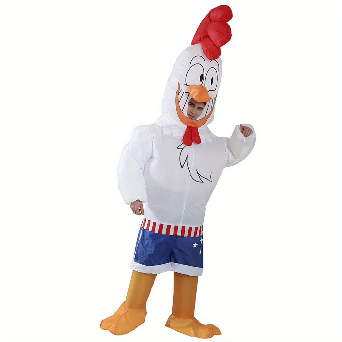 1 Pezzo Costume Gonfiabile Adulti Gallo Costumi Divertenti - Temu