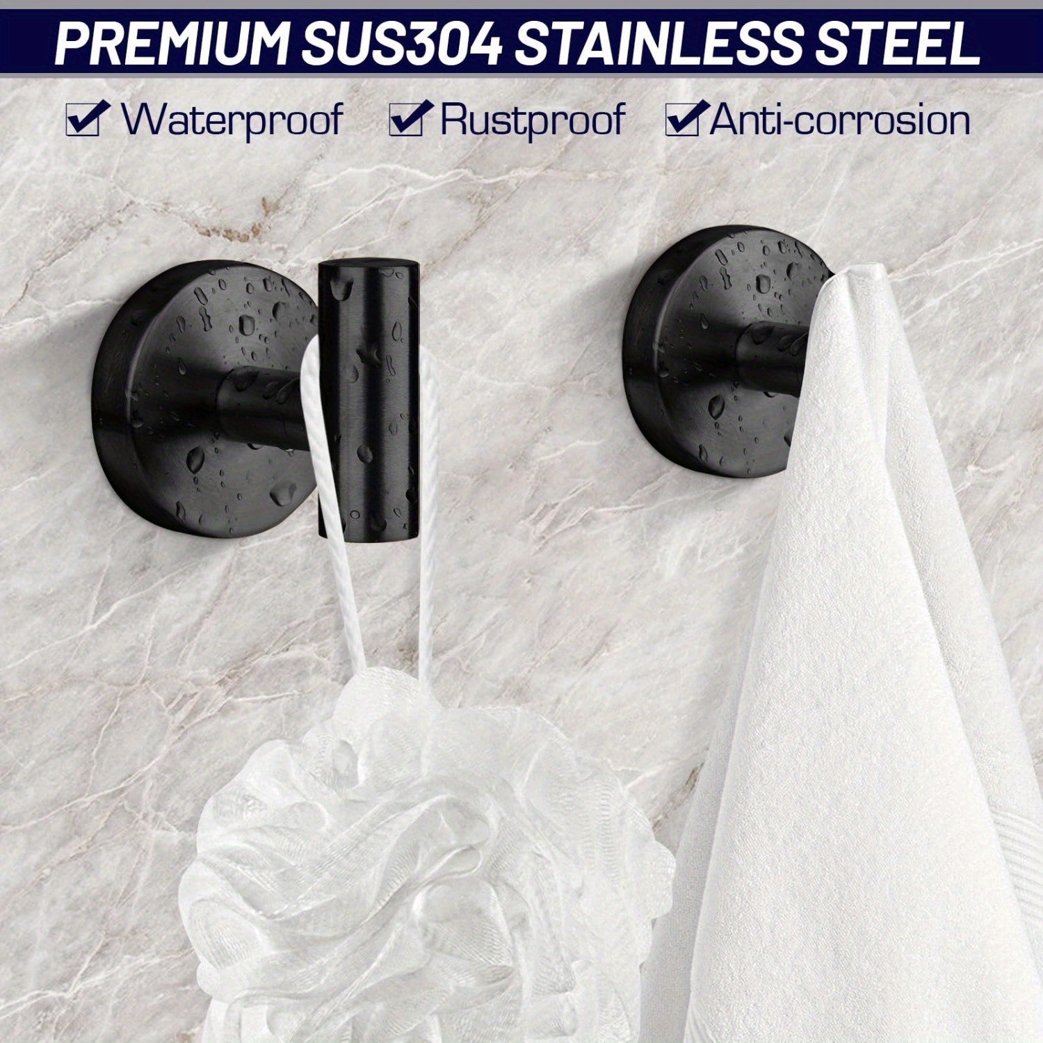 Adhesive Towel Hooks Heavy Duty Wall Hooks Stainless Steel - Temu