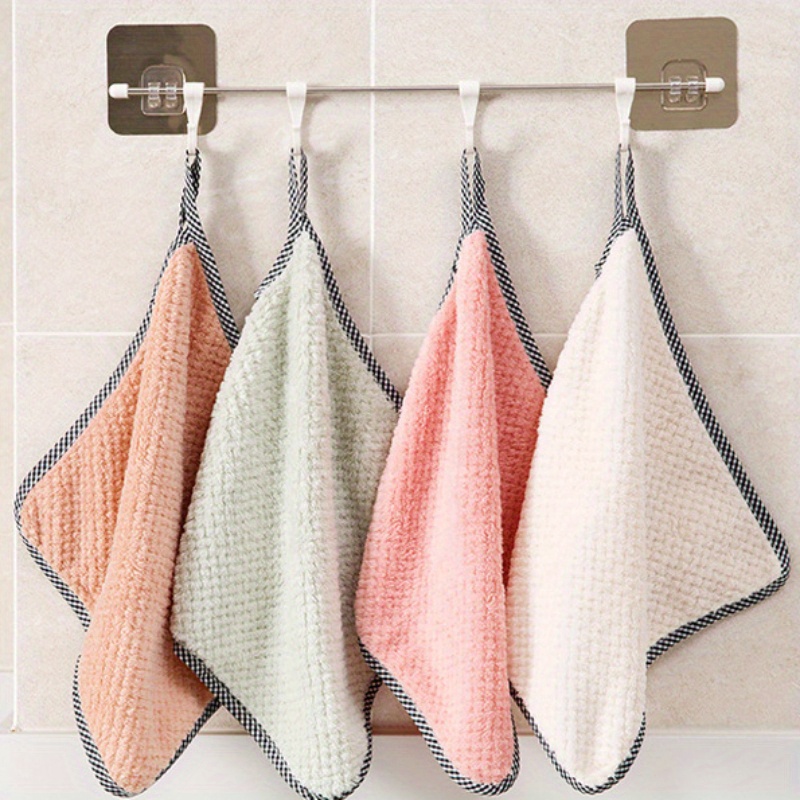 Paños de limpieza de microfibra, 5 unidades, trapos de limpieza suaves y  absorbentes para todo uso, sin pelusa, paño de lavado sin rayas para el  hogar, la cocina (12 pulgadas x 12