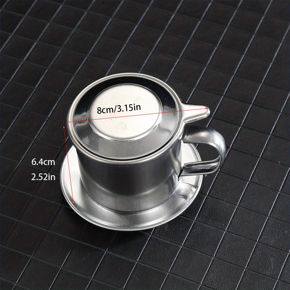 E-shop Edelstahl-Vietnamesischer Pour-Over-Kaffeemaschine mit auslaufsicherem Filter – Langlebiges, benutzerfreundliches Design für Zuhause,