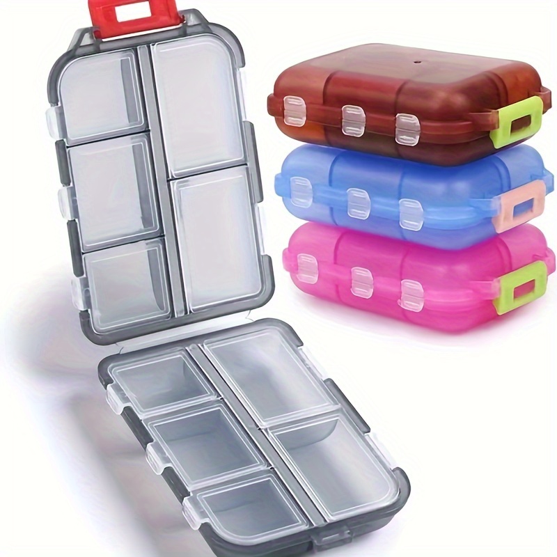 Small Pill Box- Travel Daily Pill Organizer, Waterproof Portable Daily Cute  Pill Case for Purse Pocket Compact Travel Medicine Holder Container for