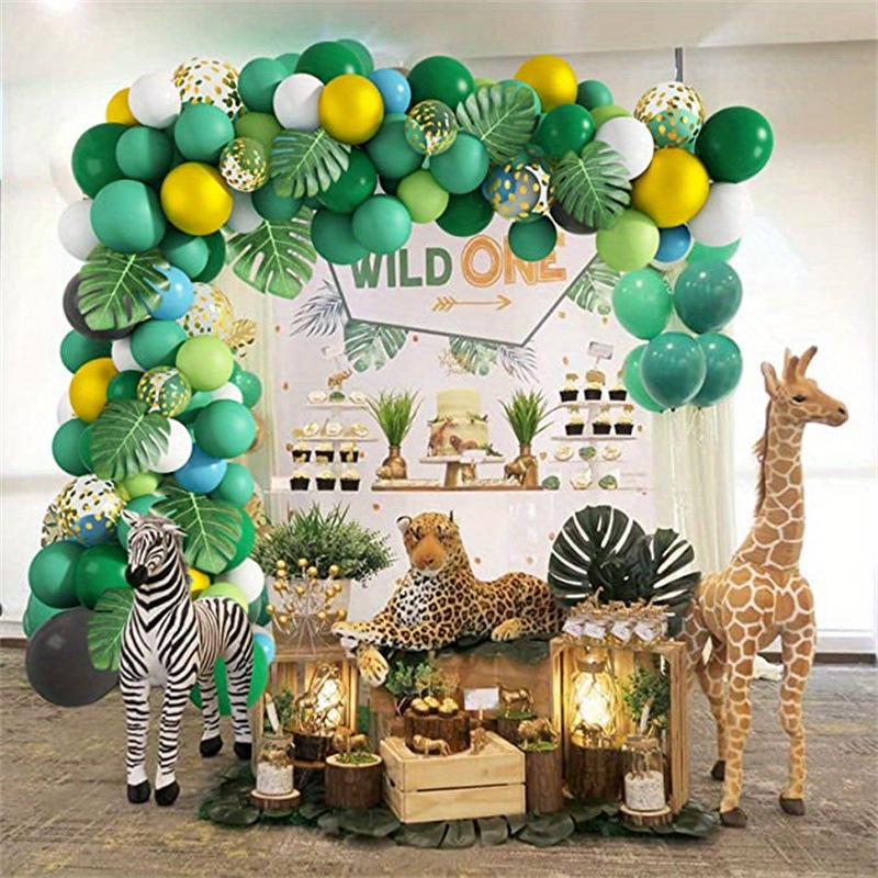 62pcs Kit Arco Guirnalda Globos Animales Jungla Decoración - Temu