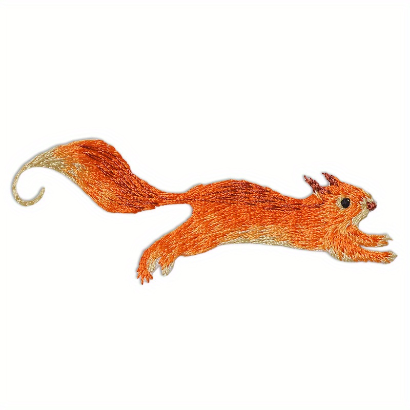 

1/2pcs Cute Squirrel Embroidered Patches Sew On Clothes Applique, Embroidery Applique Patches With Hot Melt Sdhesive, Sew On Patches For Clothing Backpacks Jeans T-shirt Jackets