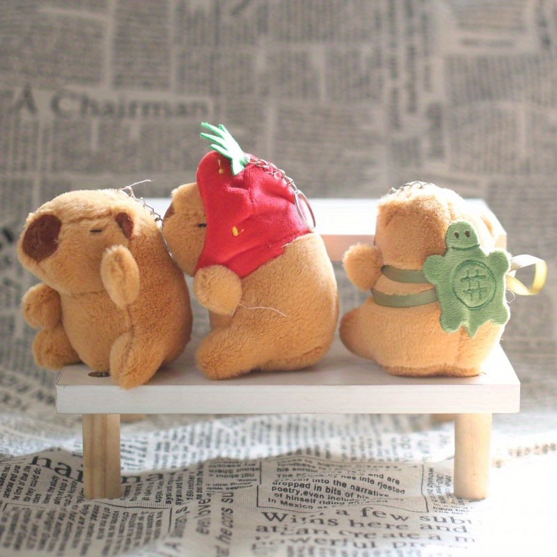 Cute Squeak Capybara Kapybara Key Chain Guinea Pig Plush Toy Pendant  Backpack Charms Car Bag Decor Christmas Gift - AliExpress