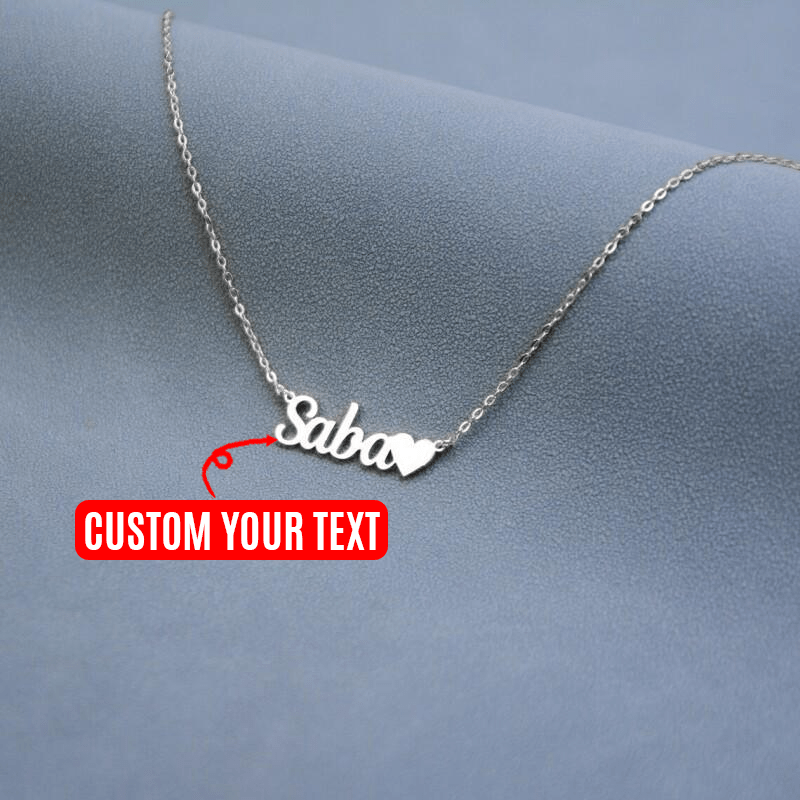1 Collar Nombre Personalizado Moda Corazón Collar Cadena - Temu Chile