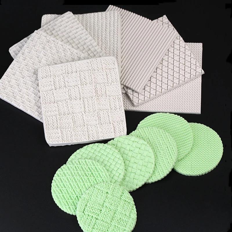 1pc sweater pattern knitting texture silicone mold kitchen diy cake baking tools dessert pudding decoration chocolate mold kitchen accessories diy supplies details 3