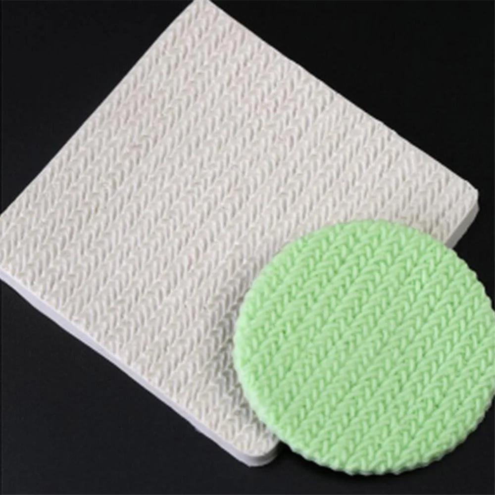 1pc sweater pattern knitting texture silicone mold kitchen diy cake baking tools dessert pudding decoration chocolate mold kitchen accessories diy supplies details 4