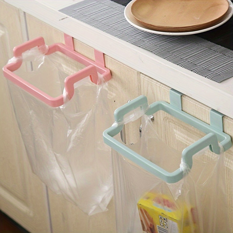 Wall Mounted Garbage Bag Holder Punch-free Foldable Hanging Trash Bag  Storage Rack Basin Stand Towel Rack Kitchen Organizer