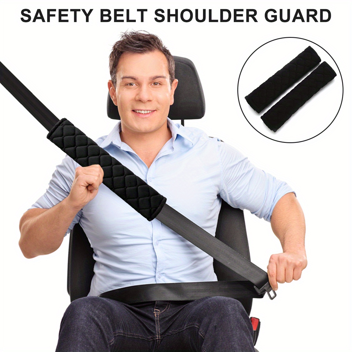 Schwarz Kissenbezug Auto Sicherheit Sicherheitsgurt Gurt Schulter Rucksack  Pad