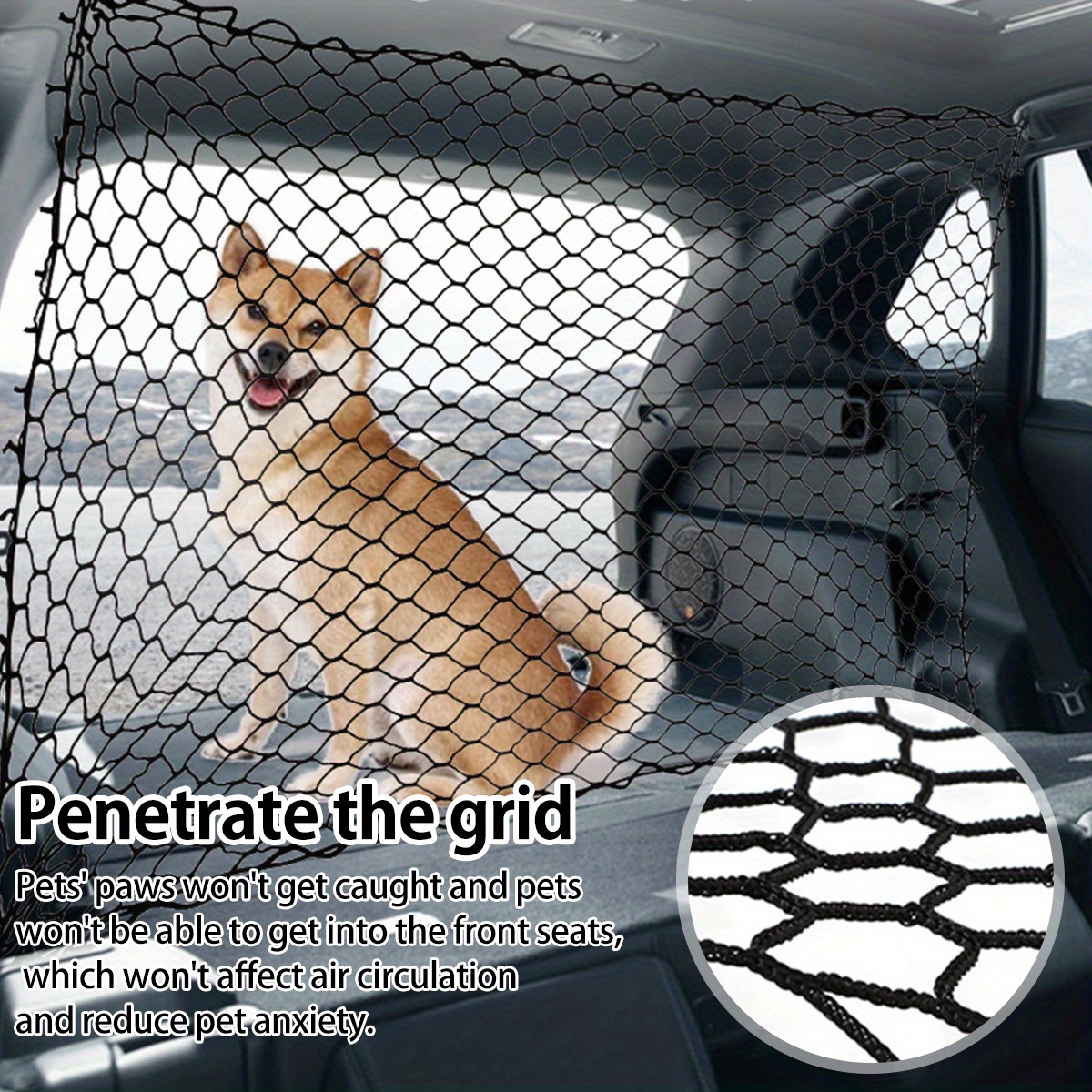 Clôture de sécurité pour chien avec 4 crochets, réseau isolé pour