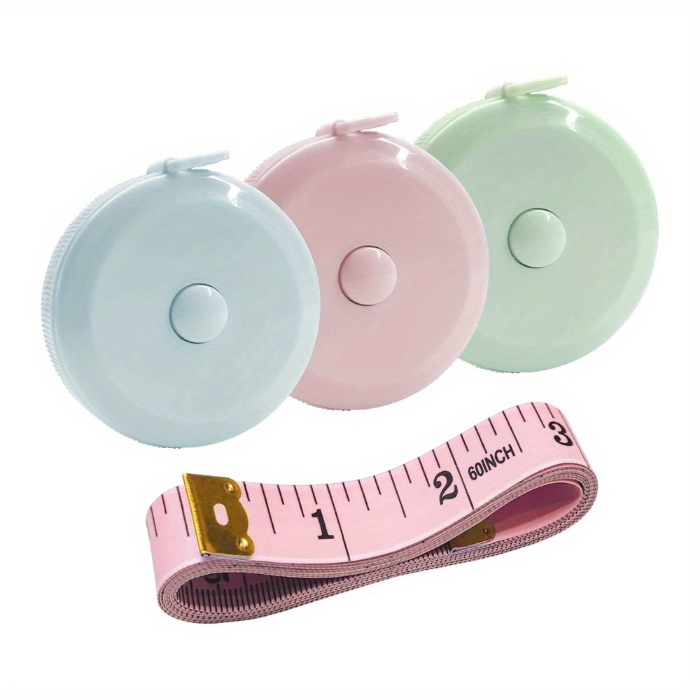 Soft Tape Measure 4 Colors Push Button Measuring Tape Body - Temu