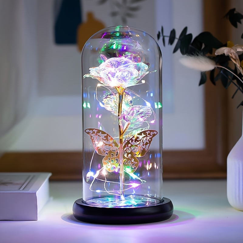 Lumières De Dôme En Verre, Lampe De Table De Nuit Led Dome Cloche