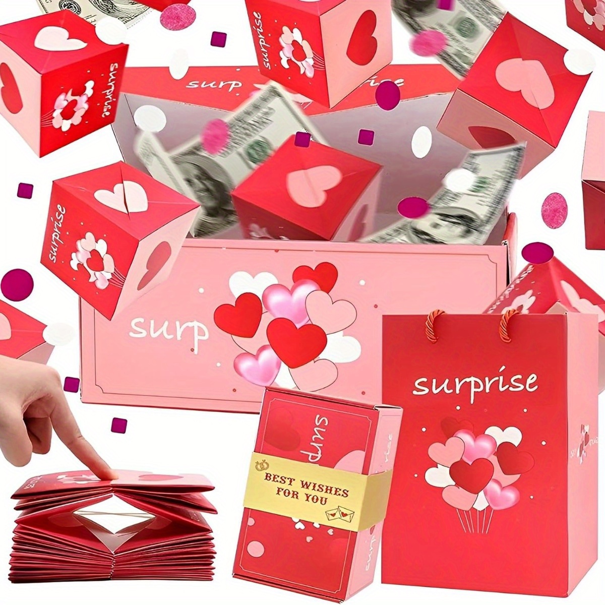 2024 Valentine's Day Surprise Box Gift Box Surprise Box Gift - Temu